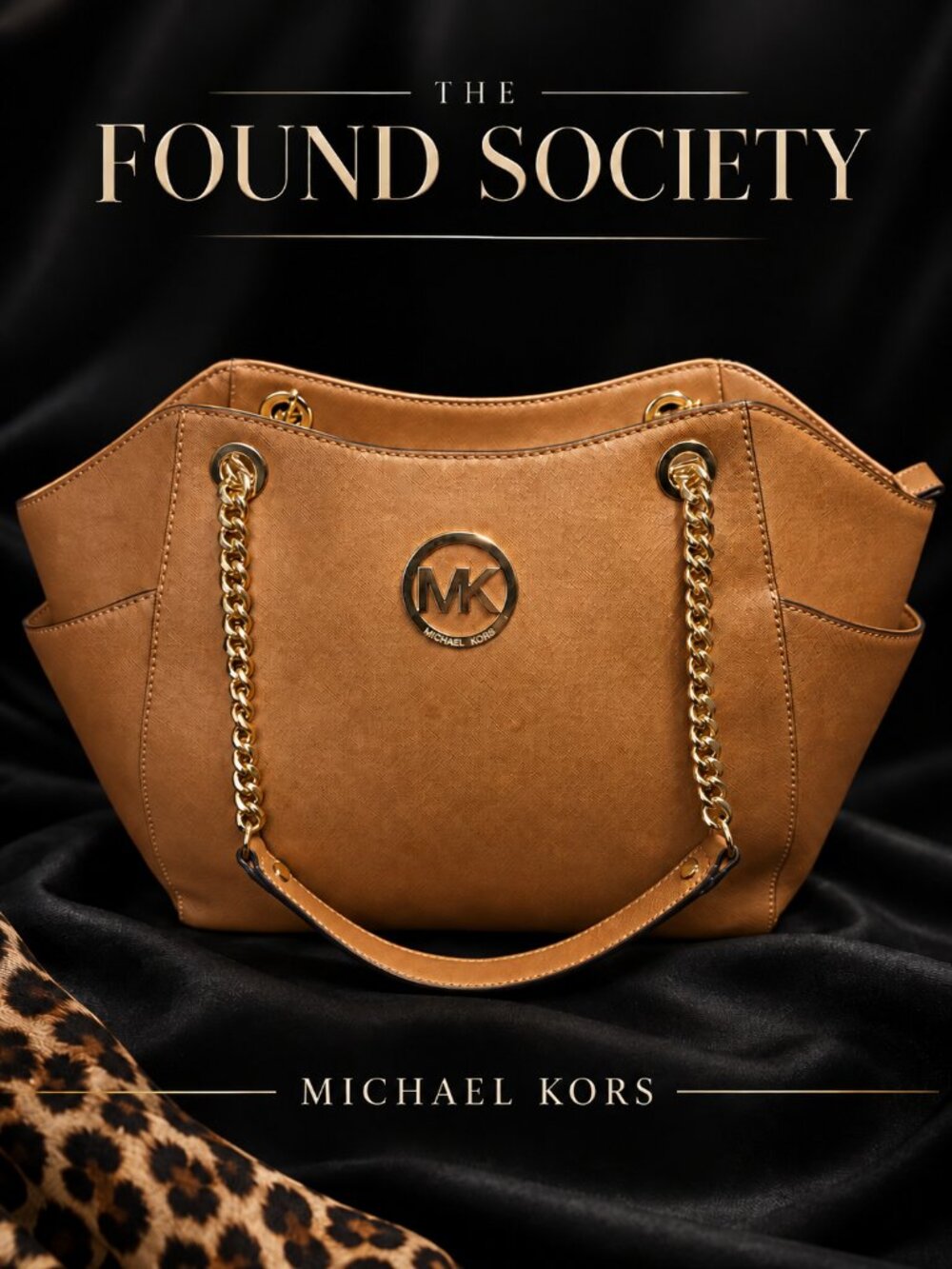 Michael Kors Jet Set Large Saffiano Leather Chain Shoulder Tote Luggage